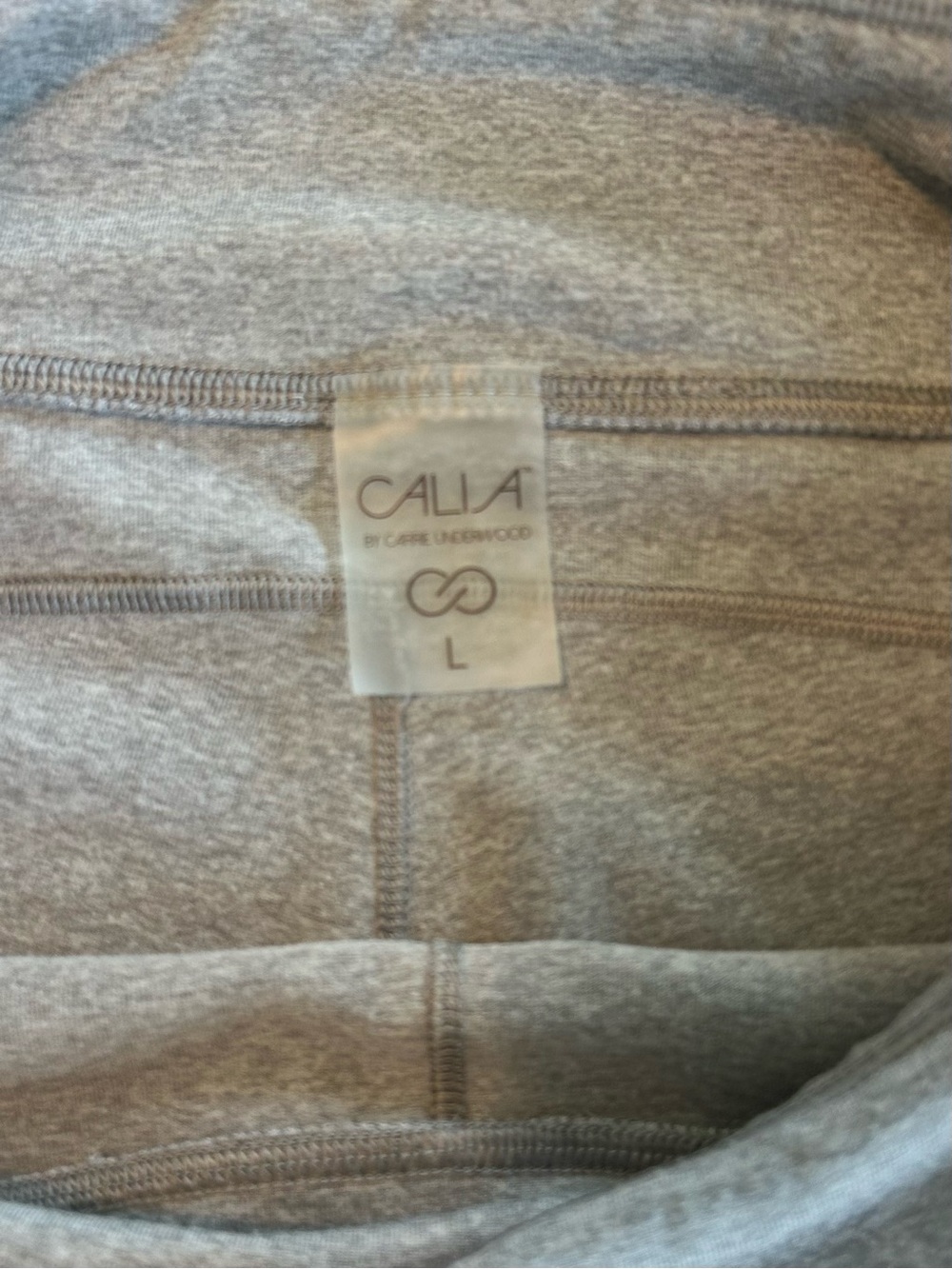 Calia by Carrie Underwood Filament Capri Leggings Color Heather Gray & Yellow L - Picture 7 of 12